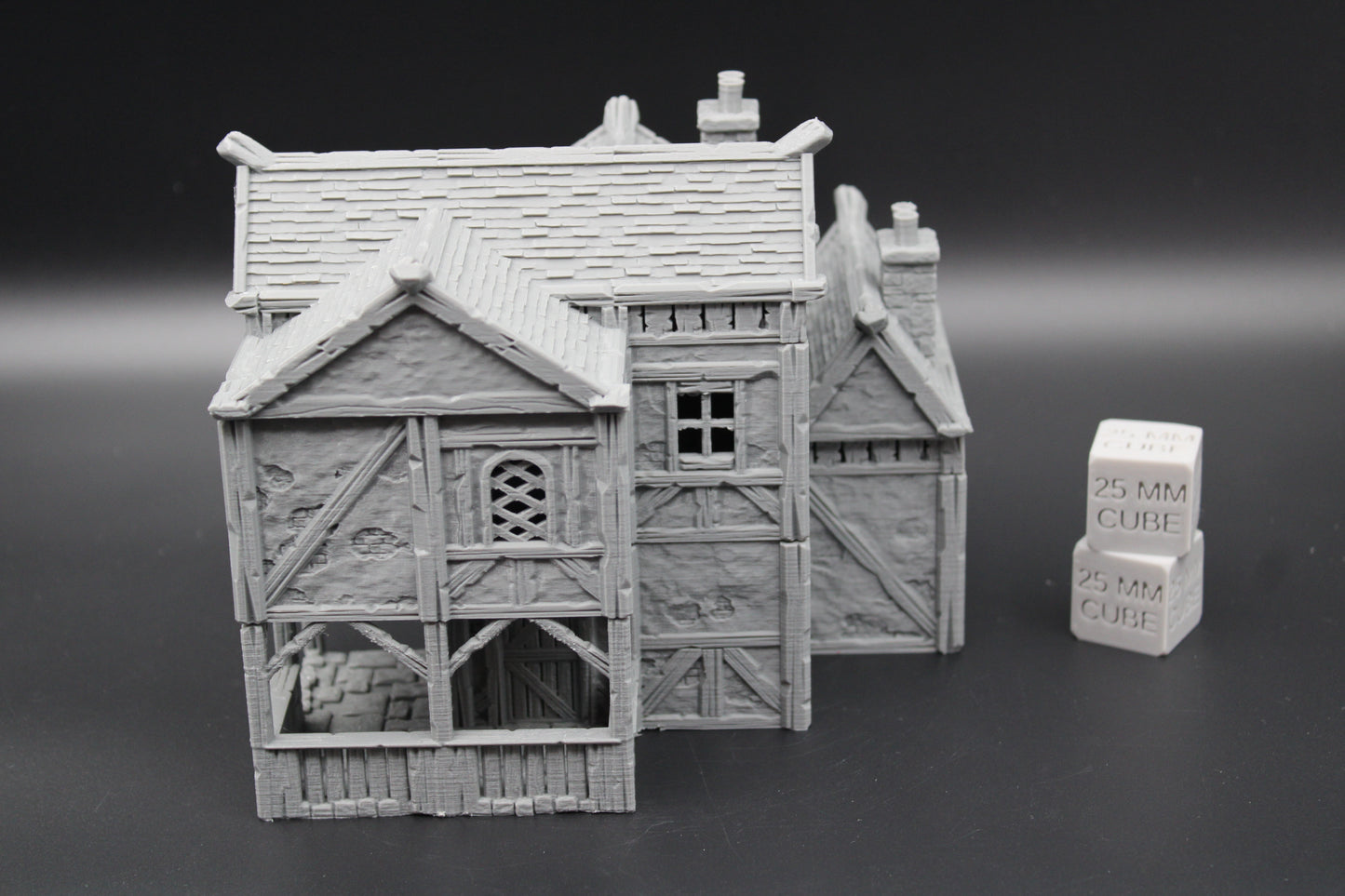 Tabletop Terrain Plaster Cob House Small Porch Town City Dnd RPG wargame skirmish 32mm