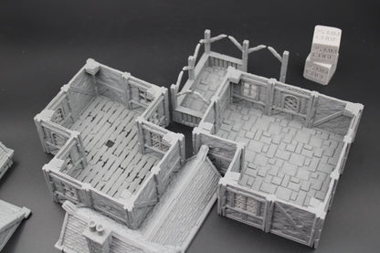 Tabletop Terrain Plaster Cob House Small Porch Town City Dnd RPG wargame skirmish 32mm