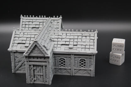 Tabletop Terrain Plaster Cob House 1of19 Town City Dnd RPG wargame skirmish 32mm