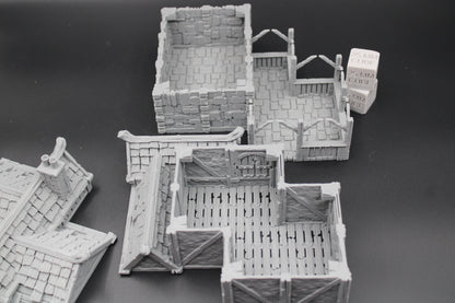 Tabletop Terrain Stone House 2of19 Town City Dnd RPG wargame skirmish 32mm