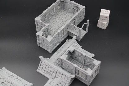 Tabletop Terrain Plaster Stone House 4of19 Town City Dnd RPG wargame skirmish 32mm