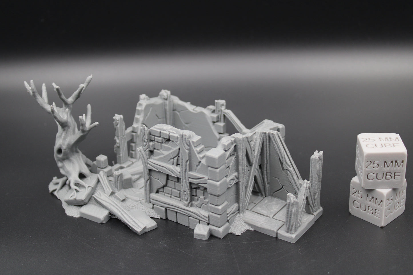 Tabletop Terrain Medieval Store House Ruin Dnd RPG wargame skirmish 28-32mm