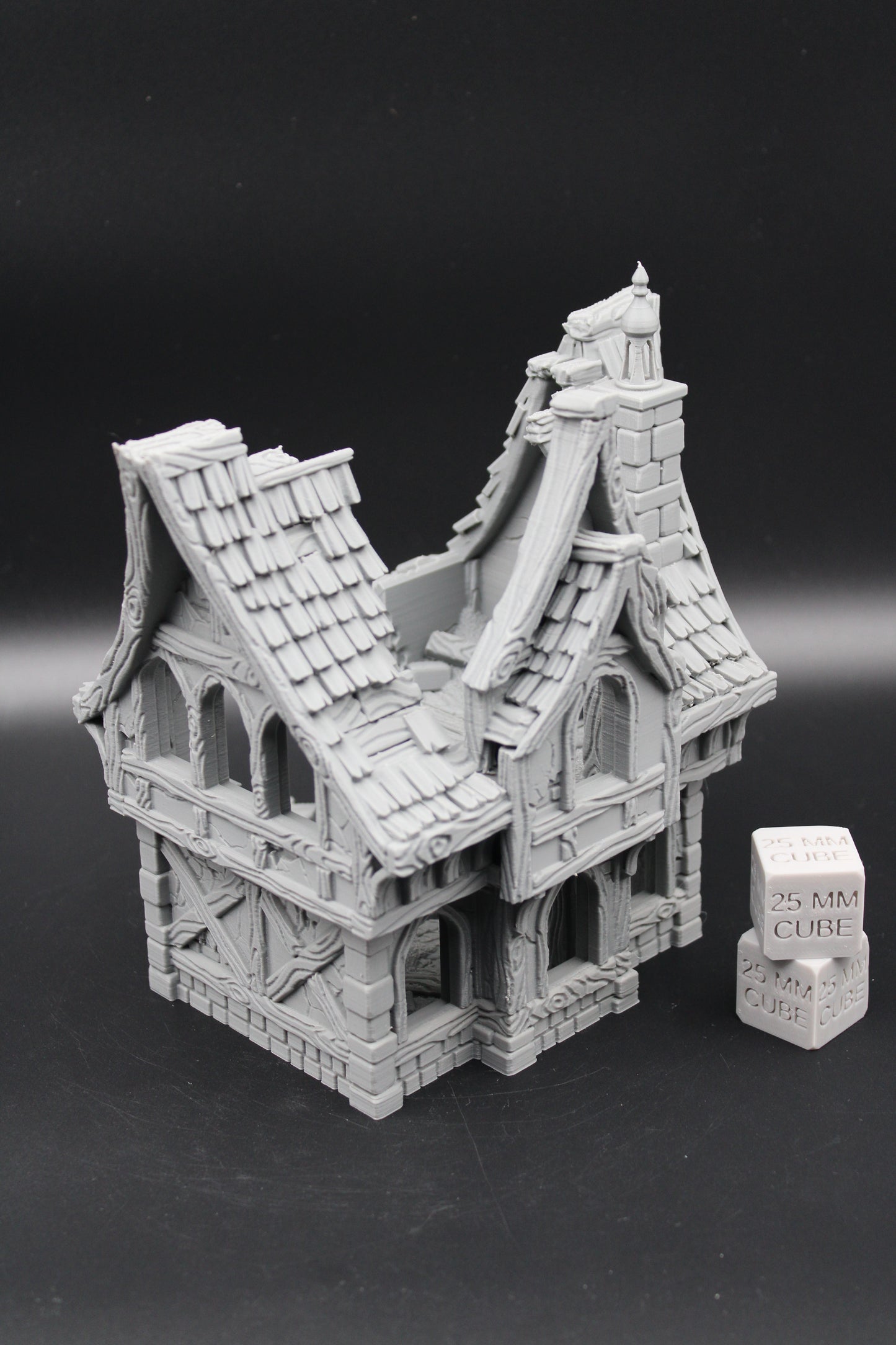 Tabletop Terrain Medieval Cottage Ruin Dnd RPG wargame skirmish 28-32mm