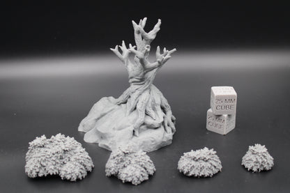 Tabletop Terrain Rock Stone Base Tree Gnarled Dnd RPG wargame skirmish 28mm