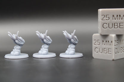 Will O Wisp Elemental Fireball Bolt Set 28mm 32mm Miniature Dnd RPG Skirmish