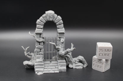 Tabletop Terrain Fantasy Medieval Gate Portal Ruin Dnd RPG Wargame Skirmish 28mm