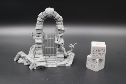 Tabletop Terrain Fantasy Medieval Gate Portal Ruin Dnd RPG Wargame Skirmish 28mm