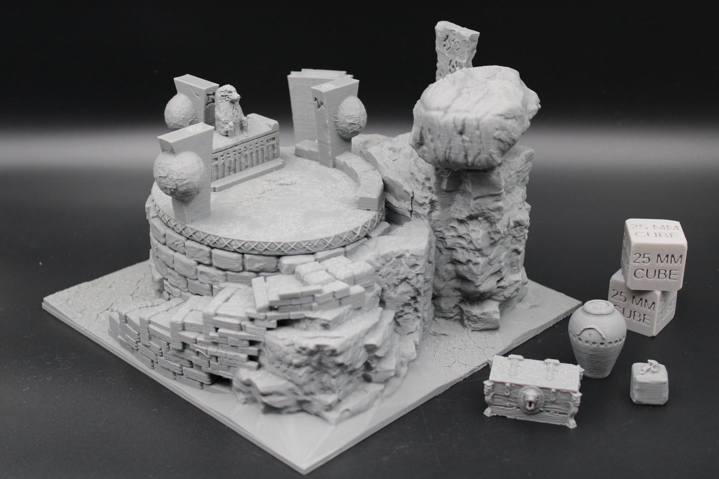 Tabletop Terrain Wizard Tomb Burial Mound Dnd RPG wargame skirmish 28mm 32mm