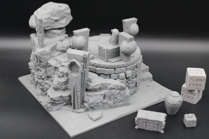 Tabletop Terrain Wizard Tomb Burial Mound Dnd RPG wargame skirmish 28mm 32mm