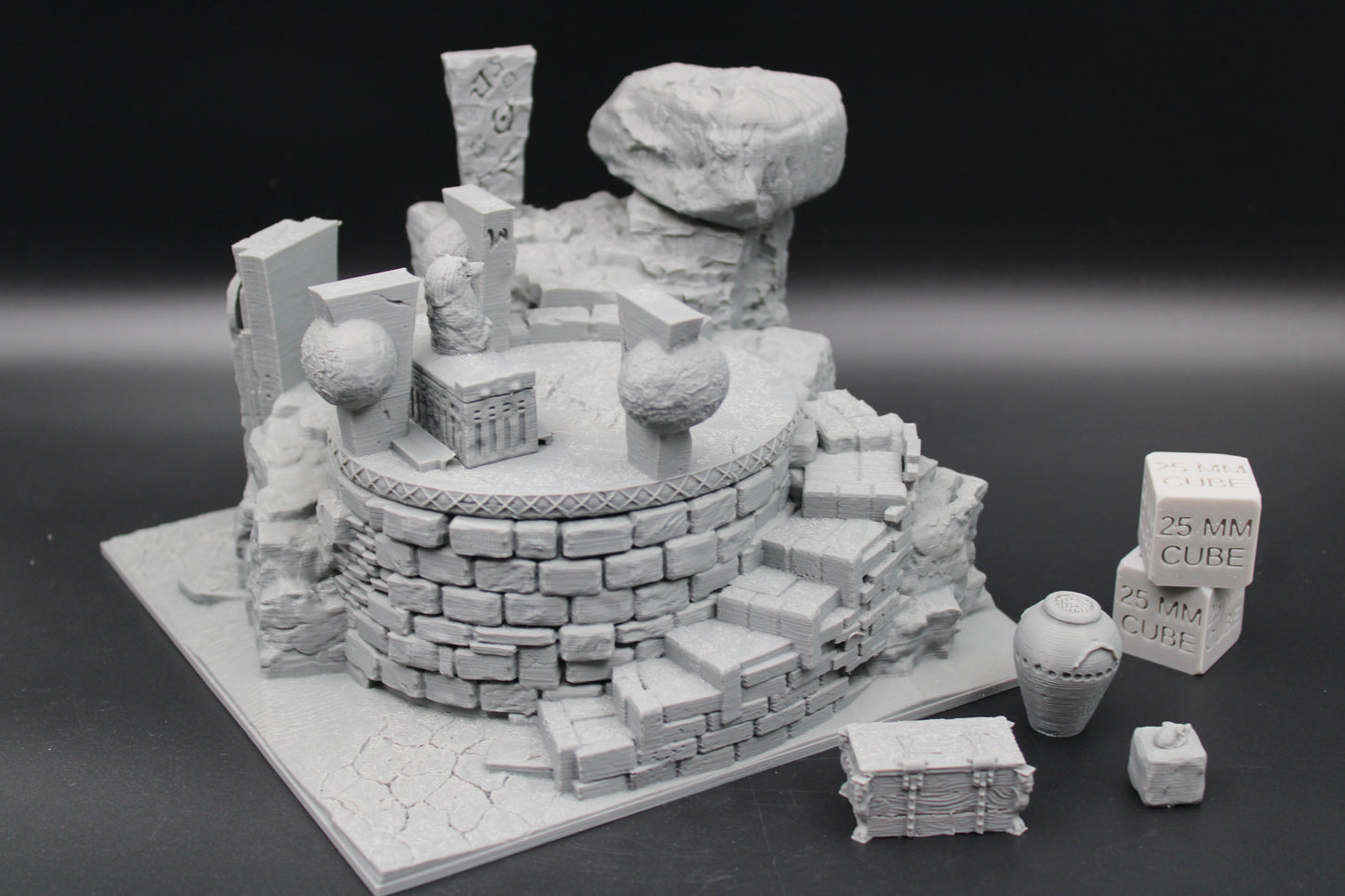 Tabletop Terrain Wizard Tomb Burial Mound Dnd RPG wargame skirmish 28mm 32mm
