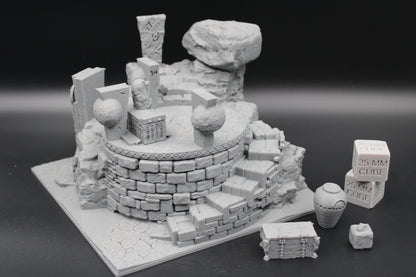 Tabletop Terrain Wizard Tomb Burial Mound Dnd RPG wargame skirmish 28mm 32mm