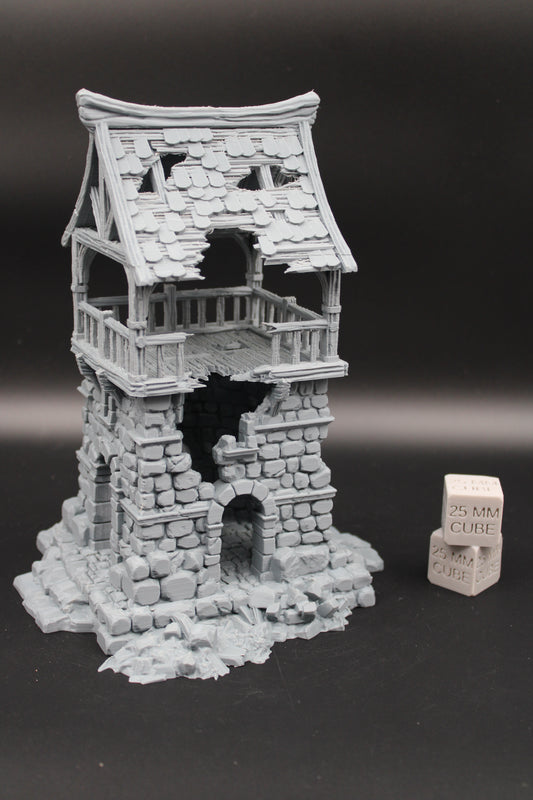 Tabletop Terrain Fantasy WatchTower Ruin Dnd RPG Wargame Skirmish 28mm
