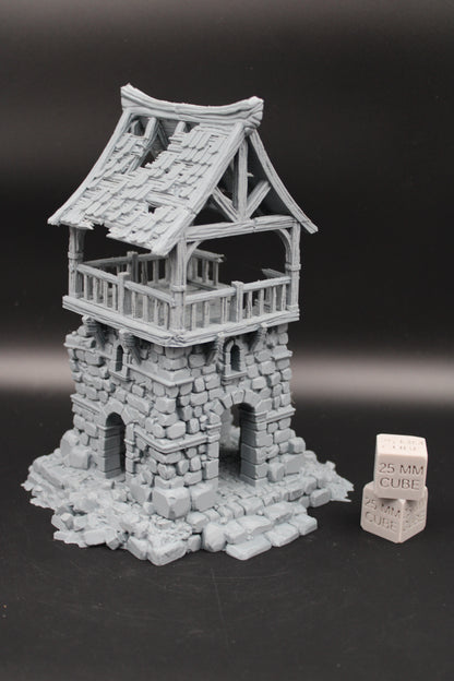 Tabletop Terrain Fantasy WatchTower Ruin Dnd RPG Wargame Skirmish 28mm