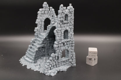 Tabletop Terrain Fantasy Tower Castle Ruin Dnd RPG Wargame Skirmish 28mm B