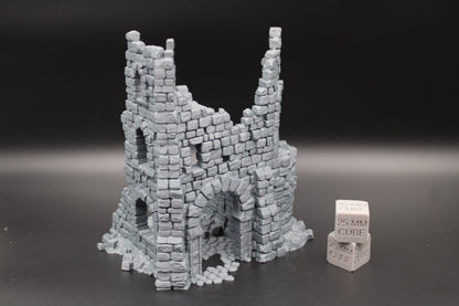 Tabletop Terrain Fantasy Tower Castle Ruin Dnd RPG Wargame Skirmish 28mm B