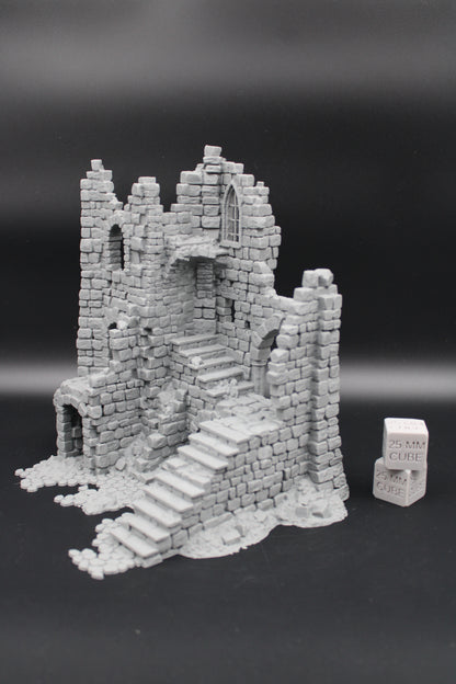Tabletop Terrain Fantasy Tower Castle Ruin Dnd RPG Wargame Skirmish 28mm A