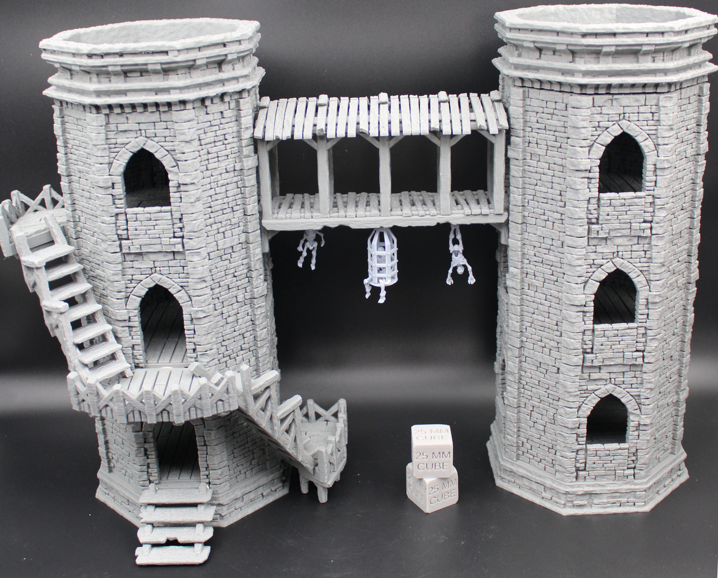 Tabletop Terrain Epic Twin Towers of Torment Dnd RPG wargame skirmish 28mm