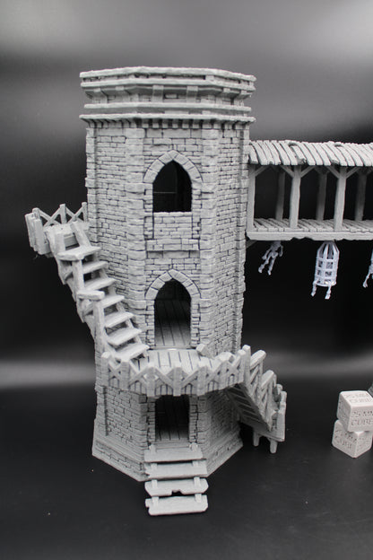 Tabletop Terrain Epic Twin Towers of Torment Dnd RPG wargame skirmish 28mm