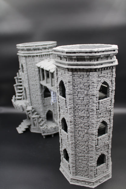 Tabletop Terrain Epic Twin Towers of Torment Dnd RPG wargame skirmish 28mm