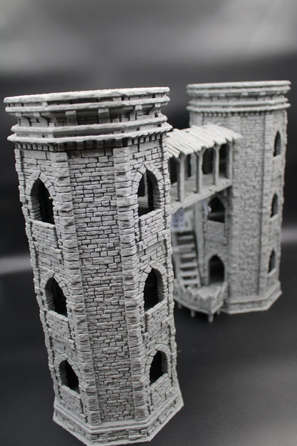 Tabletop Terrain Epic Twin Towers of Torment Dnd RPG wargame skirmish 28mm