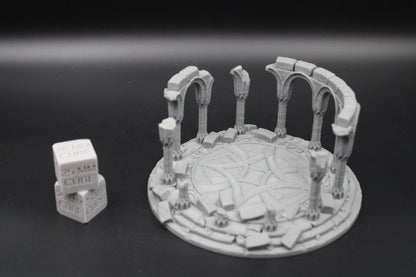 Tabletop Terrain Celestial Temple Ruin Elven Dnd RPG wargame skirmish 28mm