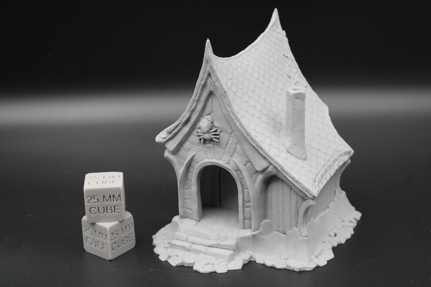 Tabletop Terrain Small Cottage Crypt Keeper Haunted Dnd RPG wargame skirmish 28mm Spider