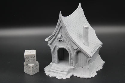 Tabletop Terrain Small Cottage Crypt Keeper Haunted Dnd RPG wargame skirmish 28mm Spider