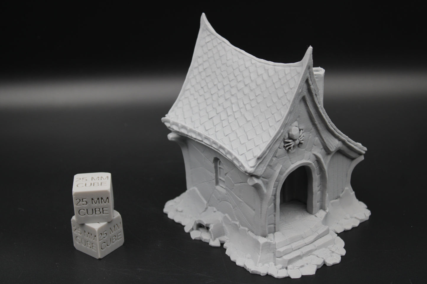 Tabletop Terrain Small Cottage Crypt Keeper Haunted Dnd RPG wargame skirmish 28mm Spider