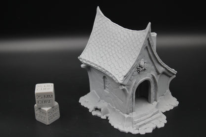 Tabletop Terrain Small Cottage Crypt Keeper Haunted Dnd RPG wargame skirmish 28mm Spider