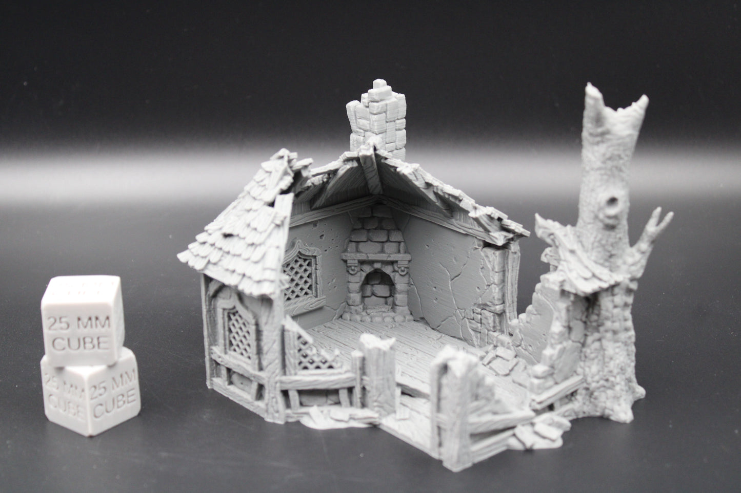 Tabletop Terrain Cottage Druid House Ruins Dnd RPG wargame skirmish 28mm