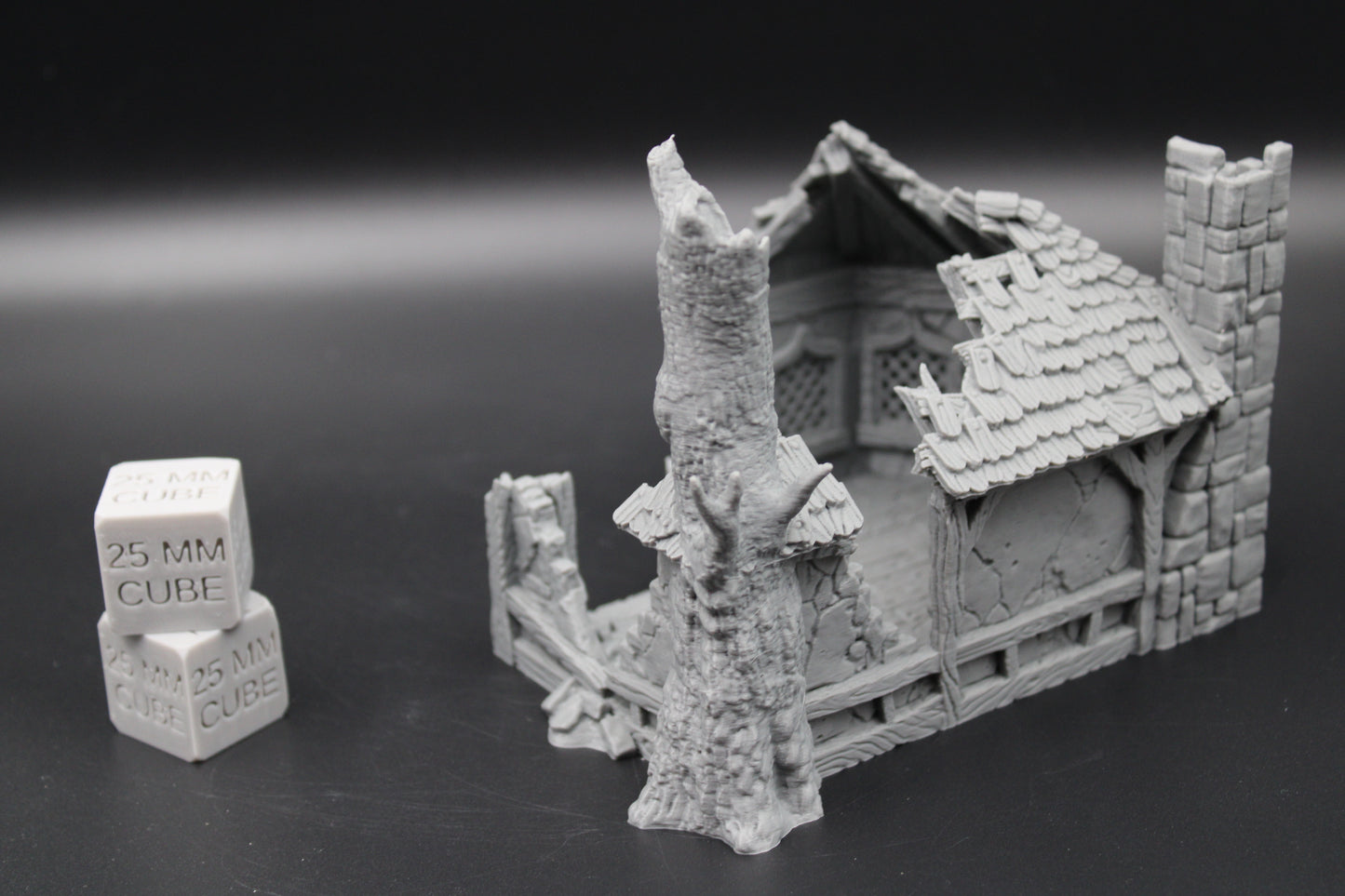 Tabletop Terrain Cottage Druid House Ruins Dnd RPG wargame skirmish 28mm
