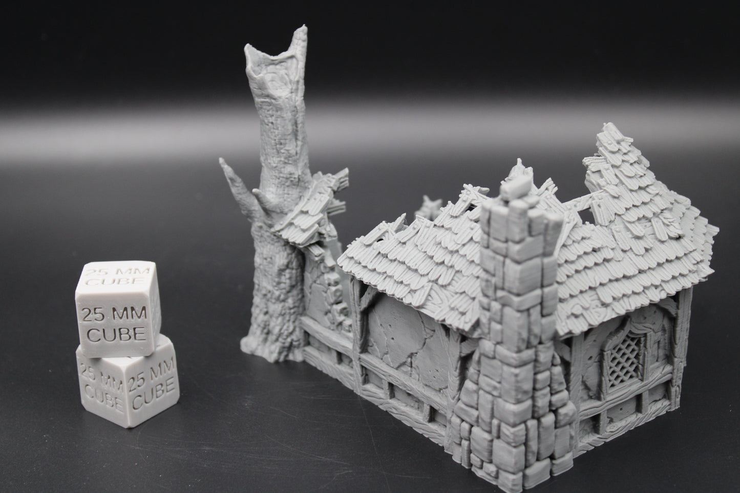 Tabletop Terrain Cottage Druid House Ruins Dnd RPG wargame skirmish 28mm