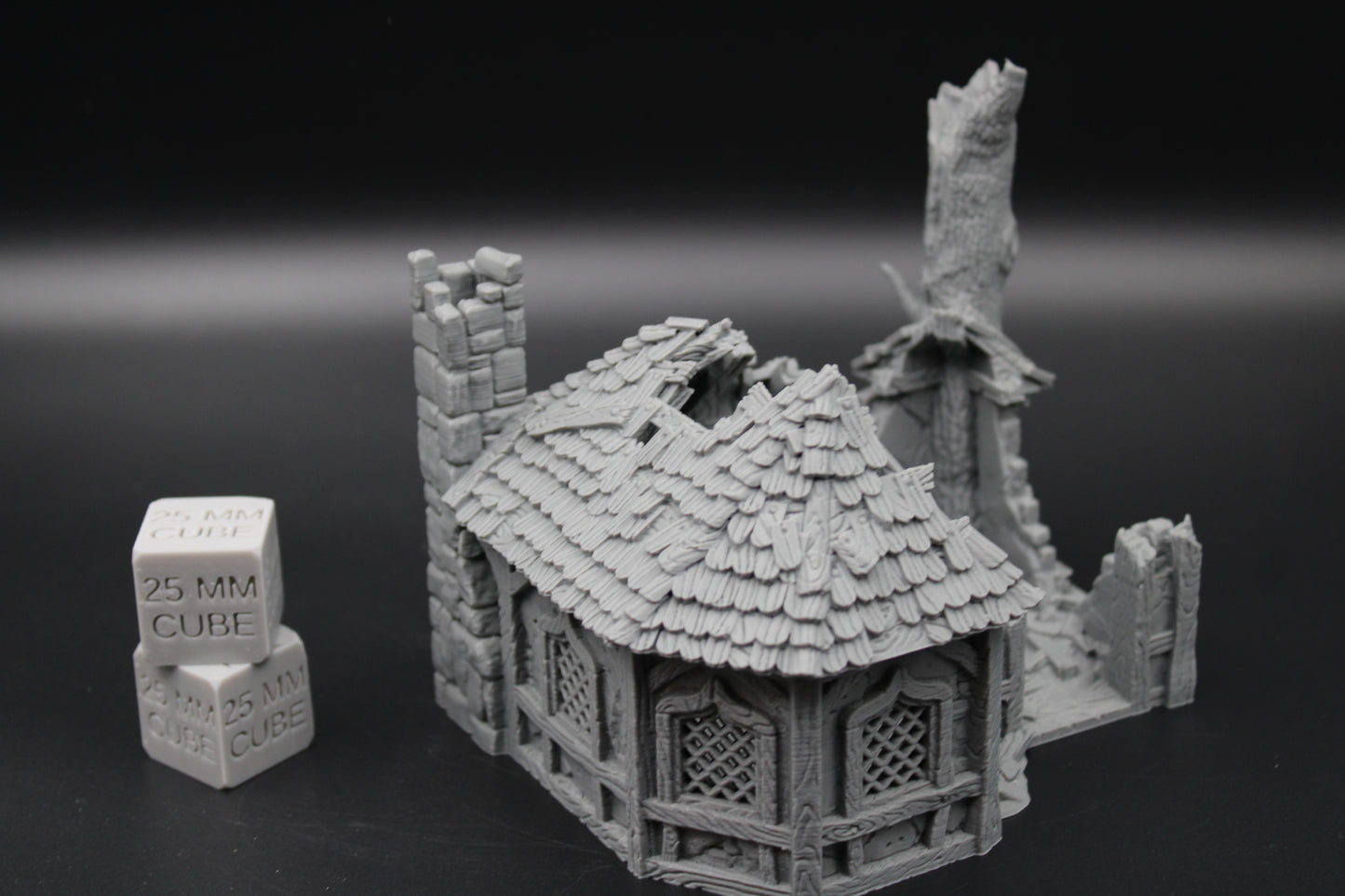 Tabletop Terrain Cottage Druid House Ruins Dnd RPG wargame skirmish 28mm