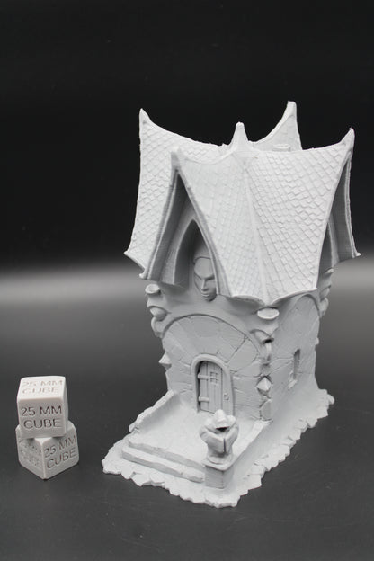 Tabletop Terrain Tall House Haunted Dnd RPG wargame skirmish 28mm Spider