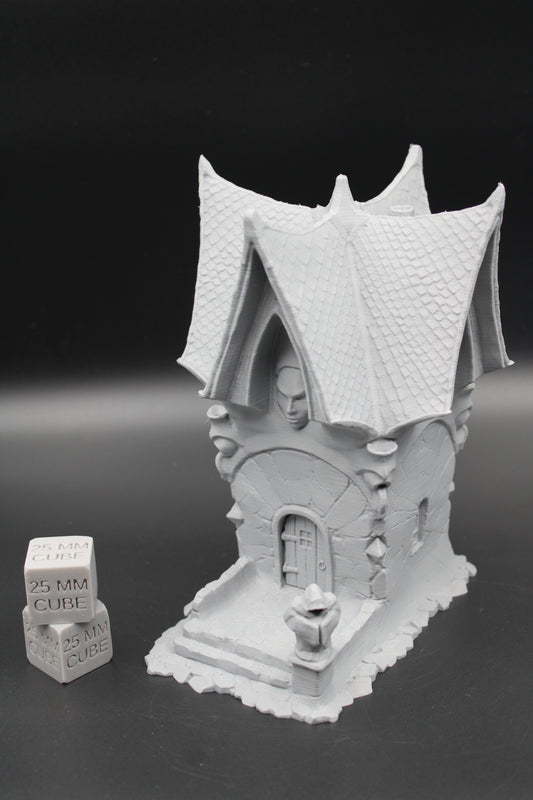 Tabletop Terrain Tall House Haunted Dnd RPG wargame skirmish 28mm Spider