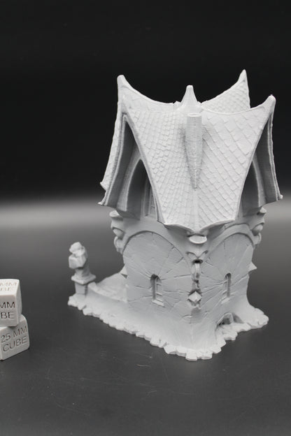 Tabletop Terrain Tall House Haunted Dnd RPG wargame skirmish 28mm Spider