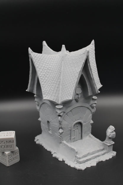 Tabletop Terrain Tall House Haunted Dnd RPG wargame skirmish 28mm Spider