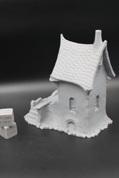 Tabletop Terrain Patio House Haunted Dnd RPG wargame skirmish 28mm Spider