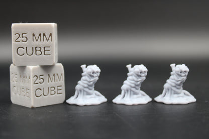 Necrotic Gooey Slime Ooze Gelatinous Undead  x3 32mm Miniature Dnd Skirmish