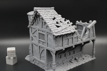 Tabletop Terrain Blacksmith House Ruins Dnd RPG wargame skirmish 28mm