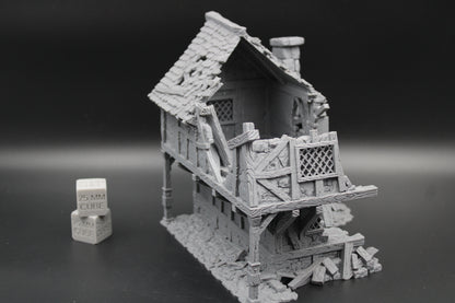 Tabletop Terrain Blacksmith House Ruins Dnd RPG wargame skirmish 28mm