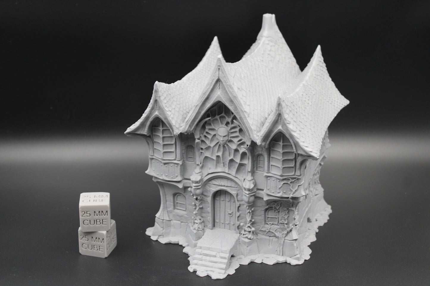 Tabletop Terrain Manor Estate House Haunted Dnd RPG wargame skirmish 28mm Spider