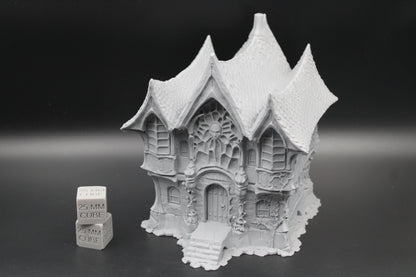 Tabletop Terrain Manor Estate House Haunted Dnd RPG wargame skirmish 28mm Spider