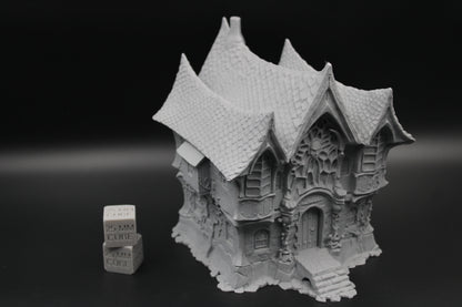 Tabletop Terrain Manor Estate House Haunted Dnd RPG wargame skirmish 28mm Spider