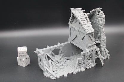 Tabletop Terrain Ruins Cottage House 2 Story Dnd RPG wargame skirmish 28mm