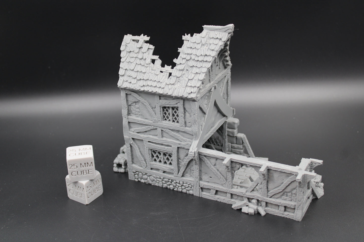 Tabletop Terrain Ruins Cottage House 2 Story Dnd RPG wargame skirmish 28mm