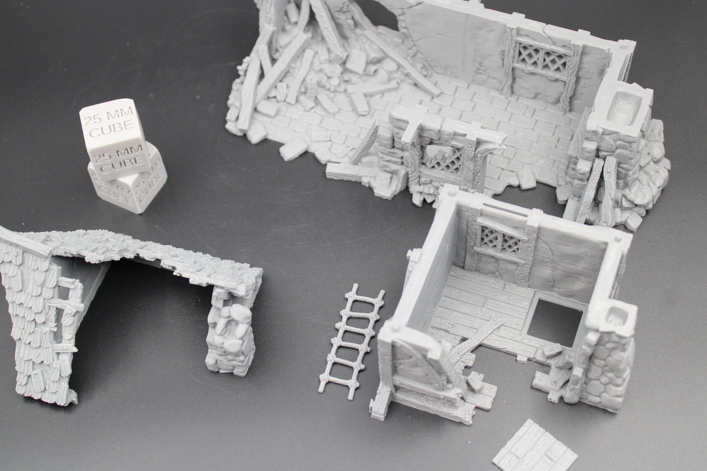 Tabletop Terrain Ruins Cottage House 2 Story Dnd RPG wargame skirmish 28mm