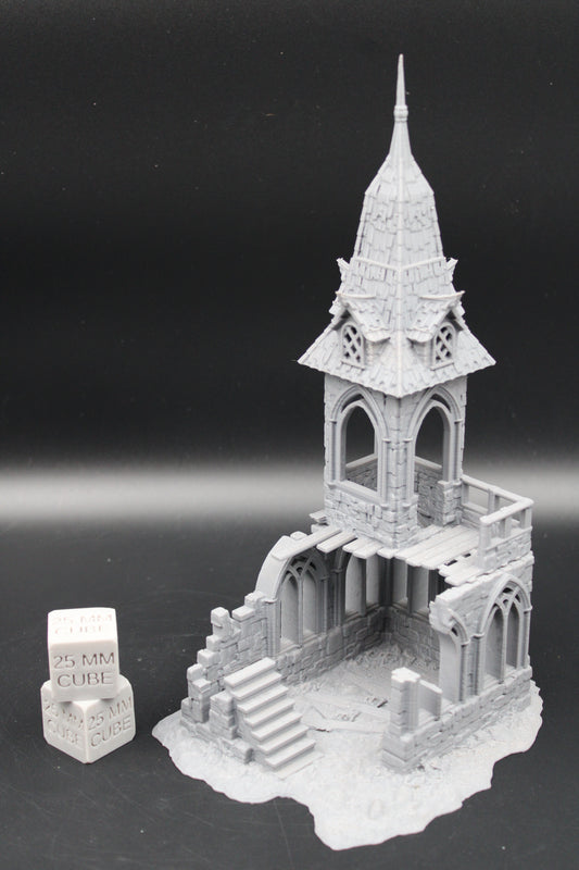 Tabletop Terrain Medieval Ruins Chapel Monestary Dnd RPG wargame skirmish 28mm