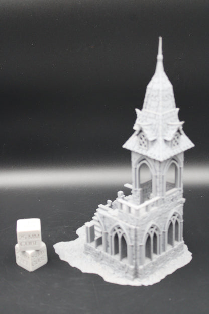 Tabletop Terrain Medieval Ruins Chapel Monestary Dnd RPG wargame skirmish 28mm