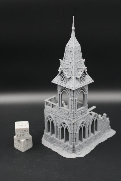 Tabletop Terrain Medieval Ruins Chapel Monestary Dnd RPG wargame skirmish 28mm
